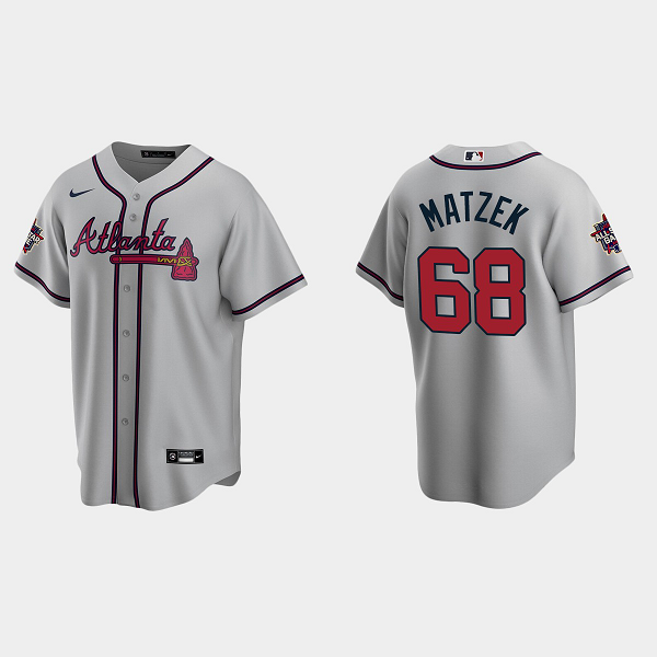 Men's Atlanta Braves #68 Tyler Matzek Gray 2021 MLB All-Star Jersey