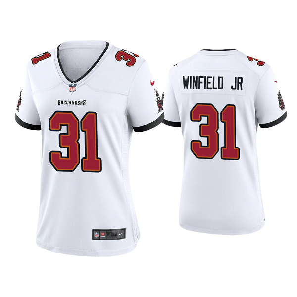 Women's #31 Antoine Winfield Jr. Tampa Bay Buccaneers White 2020 NFL Draft Game Jersey