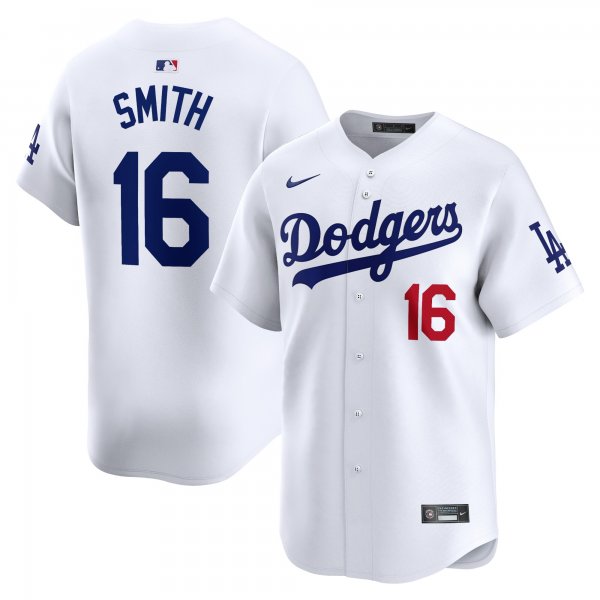 Men's Los Angeles Dodgers #16 Will Smith Nike White Home Limited Player Jersey