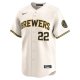 Youth Milwaukee Brewers Christian Yelich Nike Cream Home Limited Player Jersey