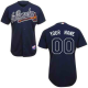 Atlanta Braves Blue Men's Customized MLB Jersey