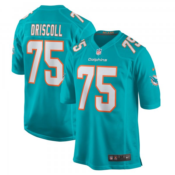 Men's Miami Dolphins Jack Driscoll Nike  Aqua Team Game Jersey