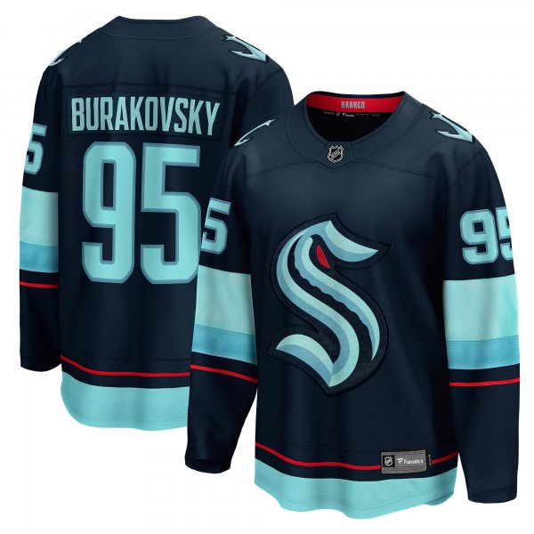 Men's Seattle Kraken Andre Burakovsky Fanatics Deep Sea Blue Home Breakaway Player Jersey