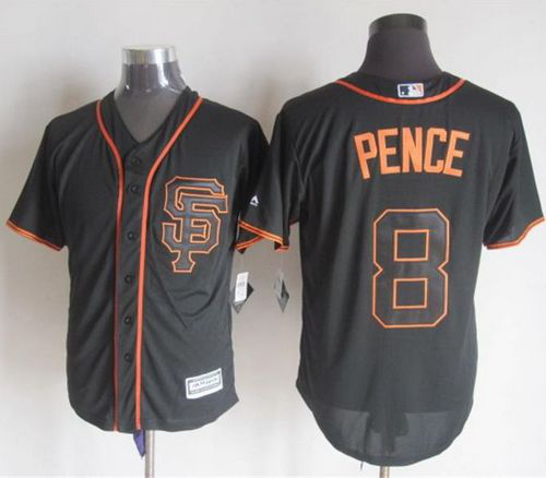 San Francisco Giants #8 Hunter Pence Black Alternate New Cool Base Stitched MLB Jersey