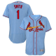 St. Louis Cardinals #1 Ozzie Smith Light Blue Flexbase Collection Stitched MLB Jersey