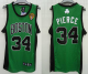 Men's Boston Celtics #34 Paul Pierce Stitched Green Black Number Final Patch NBA Jersey