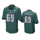 Men's Philadelphia Eagles #69 Landon Dickerson Midnight Green Super Bowl LVII Limited Jersey