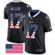 Nike Buffalo Bills #17 Josh Allen Black Men's Stitched NFL Limited Rush USA Flag Jersey