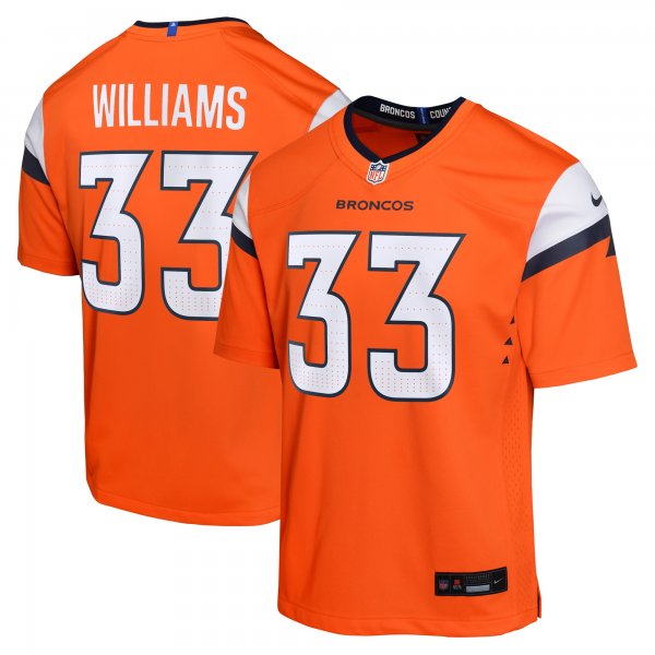 Youth Denver Broncos Javonte Williams Nike Orange Game Jersey