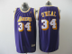 Mitchell And Ness Men's Los Angeles Lakers #34 Shaquille O'Neal Purple Stitched NBA Jersey