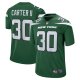 Men's New York Jets Michael Carter II Nike Gotham Green Game Jersey