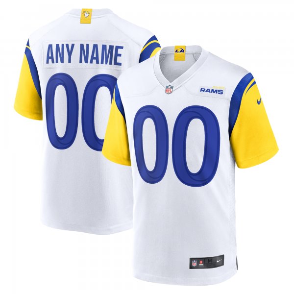 Men's Los Angeles Rams Nike White Alternate Custom Jersey