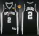 Men's Revolution 30 San Antonio Spurs #2 Kawhi Leonard Black Finals Patch Stitched NBA Jersey