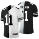 Men's Nike NFL New England Patriots #11 Julian Edelman Black White Peaceful Coexisting Split 2020 Vapor Untouchable Stitched Limited Jersey