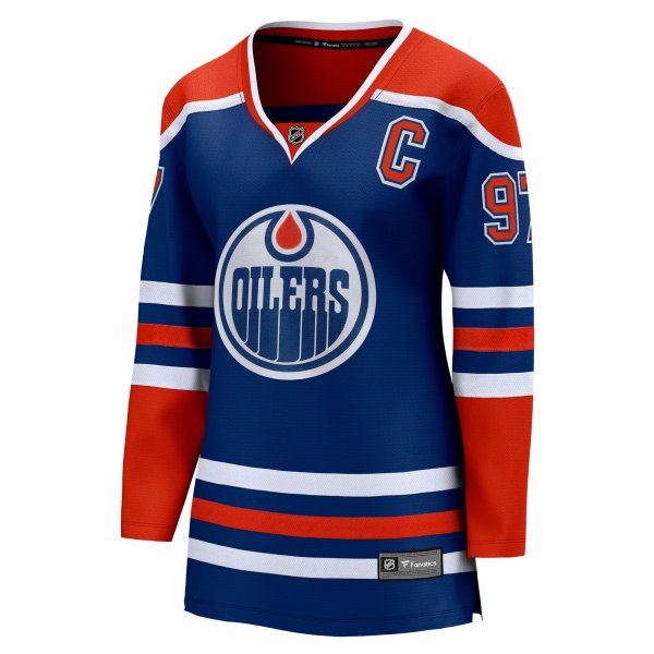 Women's Edmonton Oilers Connor McDavid Fanatics Royal Home Premier Breakaway Player Jersey