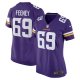 Women's Minnesota Vikings Dan Feeney Nike  Purple Team Game Jersey