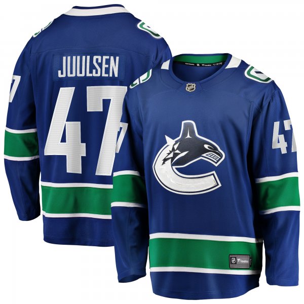 Men's Vancouver Canucks Noah Juulsen Fanatics Blue Home Premier Breakaway Player Jersey