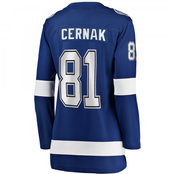 Women's Tampa Bay Lightning Erik Cernak Fanatics Blue Home Breakaway Player Jersey