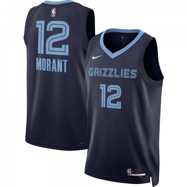 Unisex Memphis Grizzlies Ja Morant Nike Navy Swingman Jersey - Icon Edition