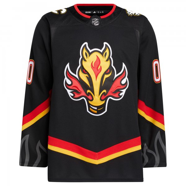 Men's Calgary Flames  adidas Black Alternate  Primegreen Custom Jersey