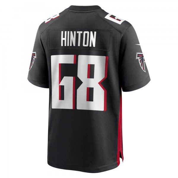 Men's Atlanta Falcons Kyle Hinton Nike  Black Team Game Jersey