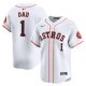 Men's Houston Astros Nike White #1 Dad Home Limited Jersey