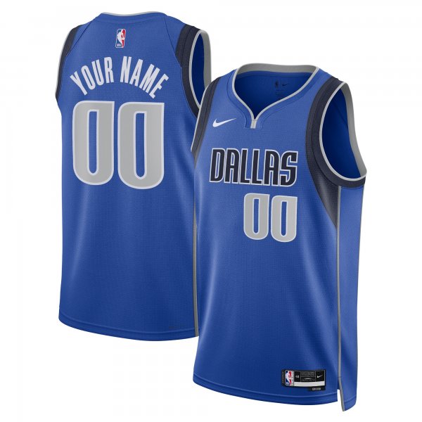 Unisex Dallas Mavericks Nike Blue Swingman Custom Jersey - Icon Edition