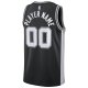 Men's San Antonio Spurs Nike Black Swingman Custom Jersey - Icon Edition