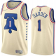 Youth Philadelphia 76ers #1 James Harden Earned Edition Cream Jersey