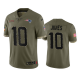 New England Patriots Mac Jones #10 Olive 2022 Salute To Service Limited Jersey