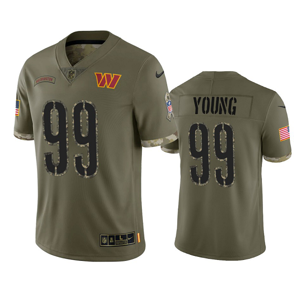 Washington Commanders Chase Young #99 Olive 2022 Salute To Service Limited Jersey