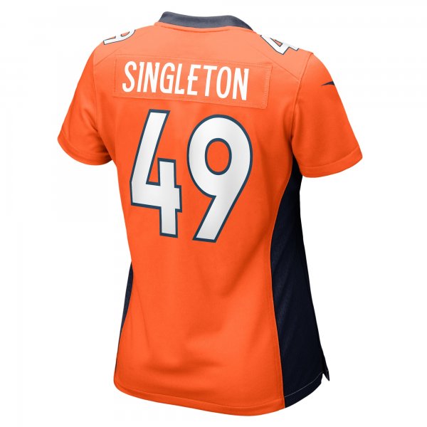 Women's Denver Broncos Alex Singleton Nike Orange Game Player Jersey