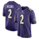 Men's Baltimore Ravens #2 Nate Wiggins Nike Purple 2024 NFL Draft First Round Pick Player Limited NFL Jersey