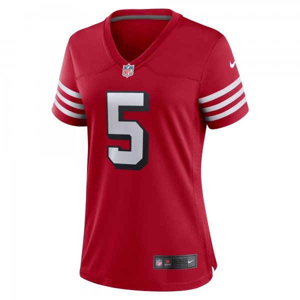 Women's San Francisco 49ers Trey Lance Nike Scarlet Alternate Game Jersey