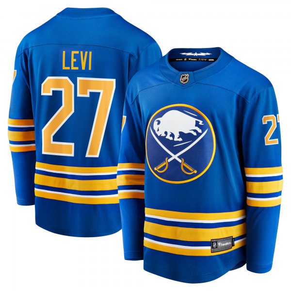 Men's Buffalo Sabres Devon Levi Fanatics Royal Home Breakaway Jersey