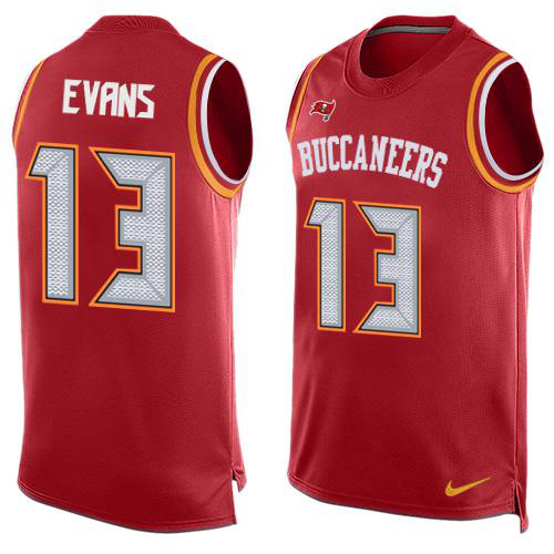 Nike Tampa Bay Buccaneers #13 Mike Evans Red Team Color Men's Stitched NFL Limited Tank Top Jersey