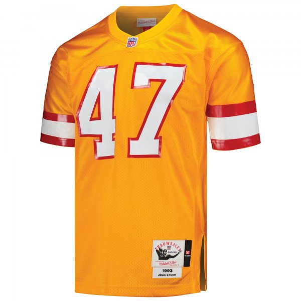 Men's Tampa Bay Buccaneers 1993 John Lynch Mitchell & Ness Orange Throwback Retired Player Jersey