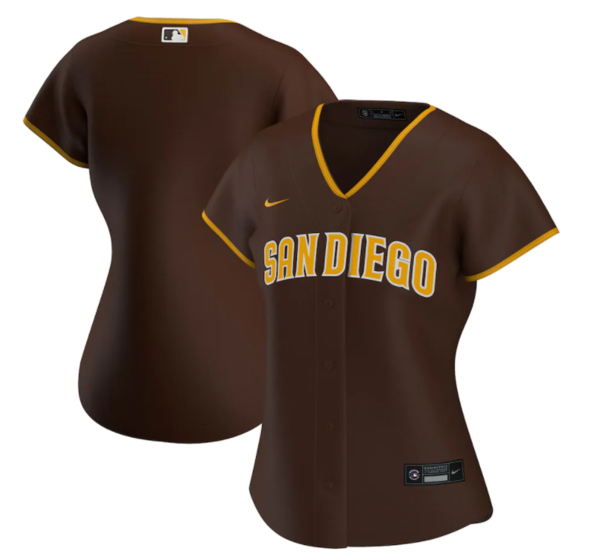 Women's Nike San Diego Padres Blank Brown Road Replica MLB Team Jersey