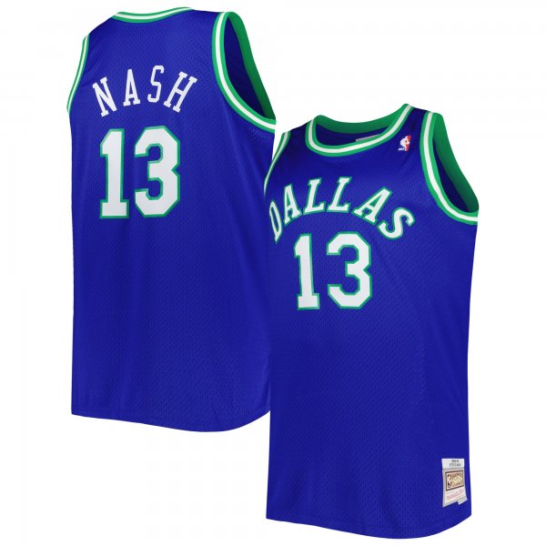 Men's Dallas Mavericks Steve Nash Mitchell & Ness Blue Big & Tall Hardwood Classics 1998/99 Swingman Jersey