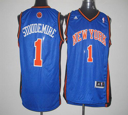 Men's New York Knicks #1 Amare Stoudemire Blue Revolution 30 Stitched NBA Jersey