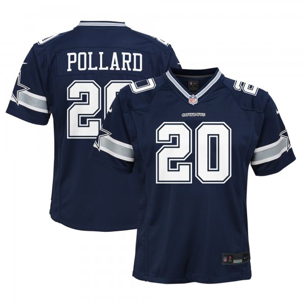 Youth Dallas Cowboys Tony Pollard Nike Navy Game Jersey