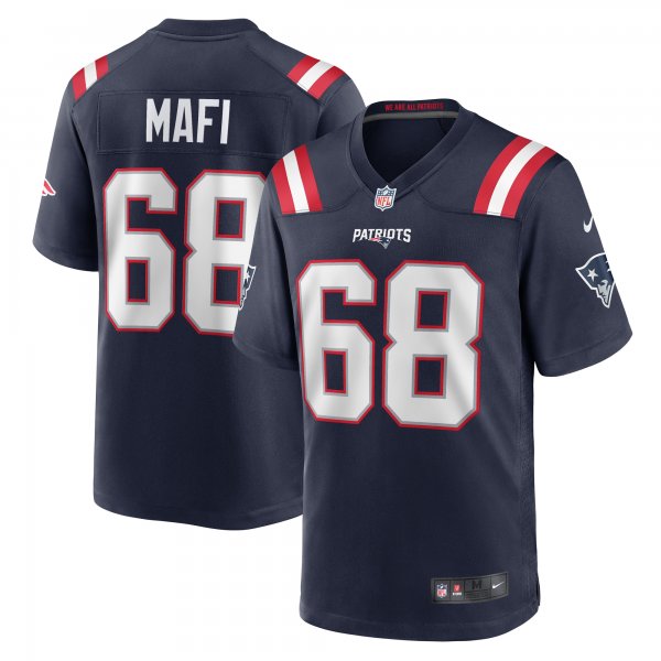 Men's New England Patriots Atonio Mafi Nike  Navy Team Game Jersey