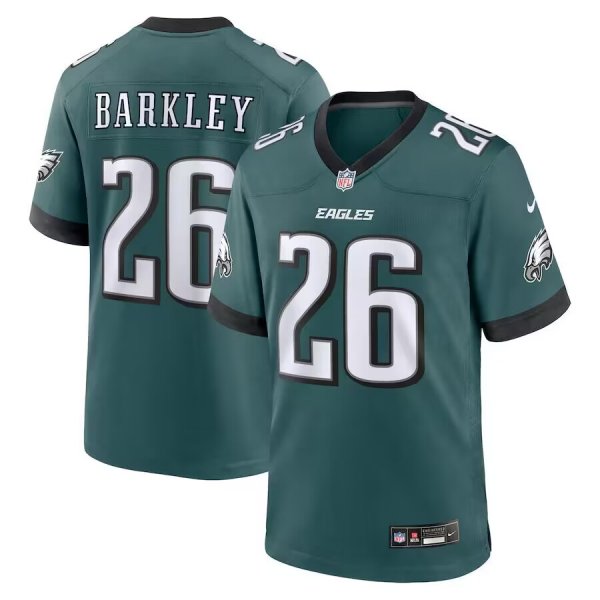 Youth Philadelphia Eagles #26 Saquon Barkley Nike Midnight Green Limited Stitched Jersey