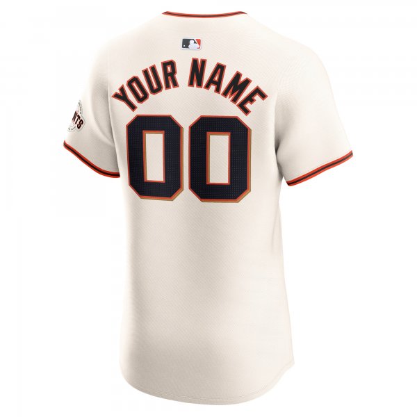 Men's San Francisco Giants Nike Cream Home Elite Custom Jersey