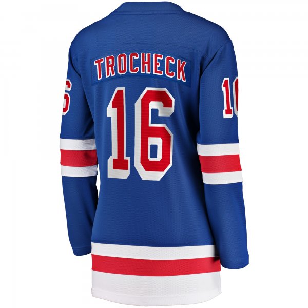 Women's New York Rangers Vincent Trocheck Fanatics Blue Home Breakaway Player Jersey