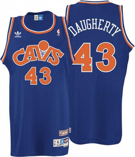 Men's Cleveland Cavaliers #43 Brad Daugherty Blue CAVS Throwback Stitched NBA Jersey