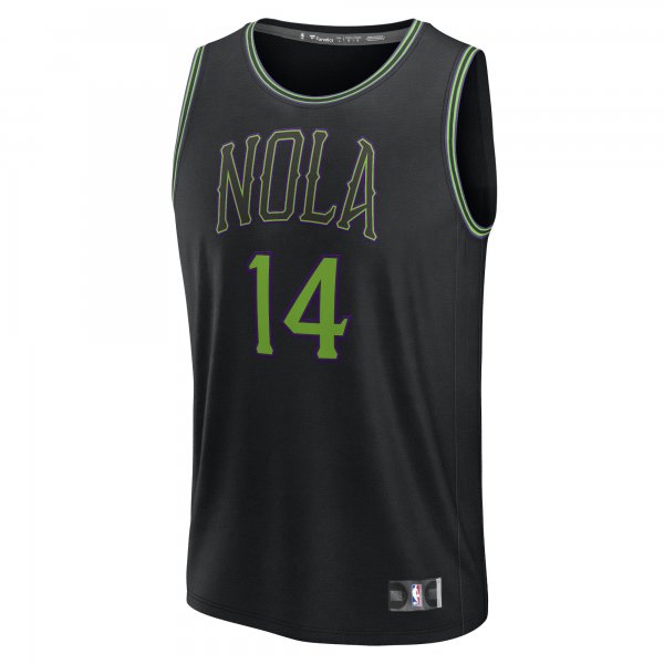 Youth New Orleans Pelicans Brandon Ingram Fanatics Black Fast Break Jersey - City Edition