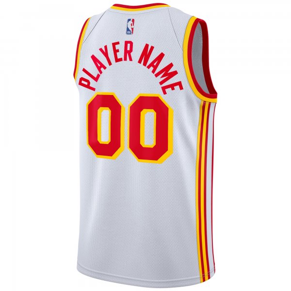 Men's Atlanta Hawks Nike White 2020/21 Swingman Custom Jersey - Association Edition