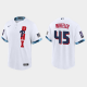 Men's Philadelphia Phillies #45 Zack Wheeler White 2021 MLB All-Star Game Jersey