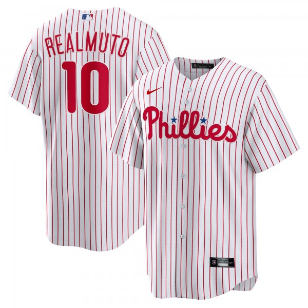 Men's Philadelphia Phillies JT Realmuto Nike White Home Replica Player Name Jersey